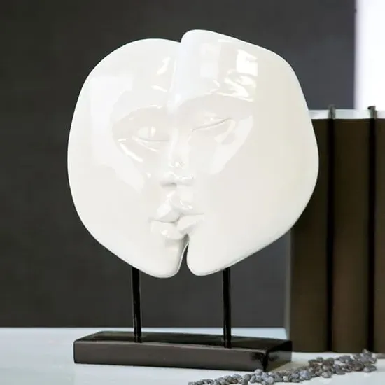 Faces Sculpture - White image