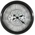Factona Glass Wall Clock with Rotating Gears - Anthracite, Metal