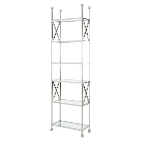 Fafnir Cross Design Bookshelf - Silver, Glass image