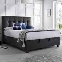 Fairfax Double Ottoman Bed with Storage - Pendle Slate, Fabric