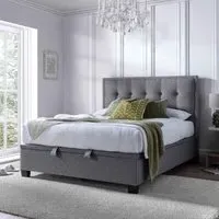 Fairfax Super King Ottoman Bed with Storage - Marbella Grey, Fabric