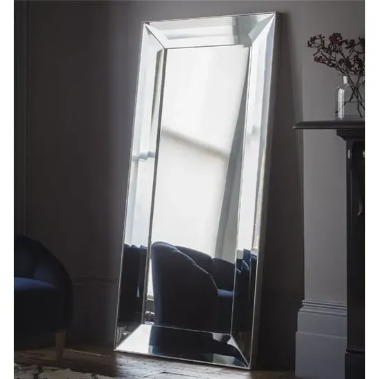 Fairfield Bevelled Leaner Floor Mirror - Silver
