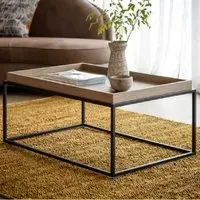 Fairmont Coffee Table with Metal Frame - Grey