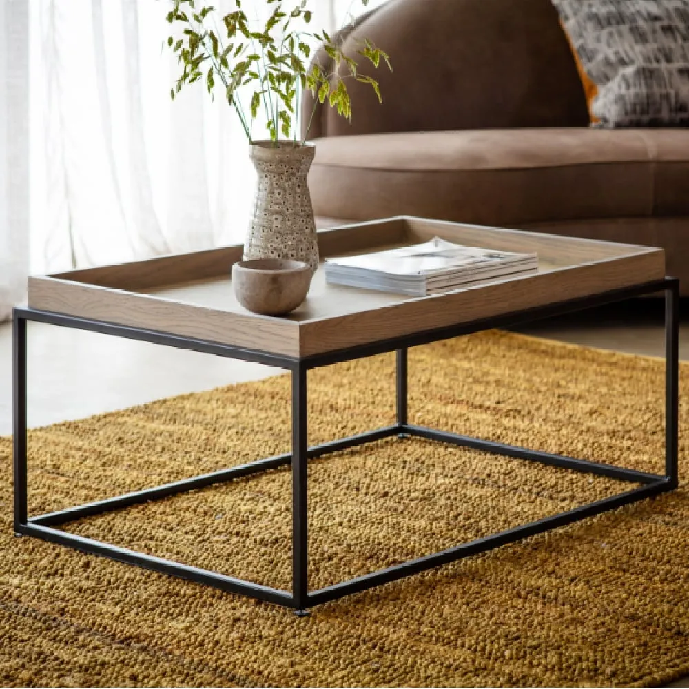 Fairmont Coffee Table with Metal Frame - Grey image