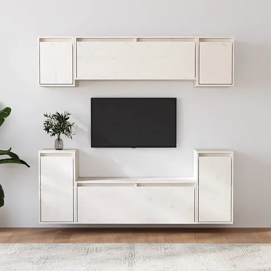 Falan Entertainment Unit - White, Solid Pinewood product