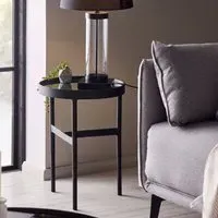 Fallon Lamp Table - Clear, Glass