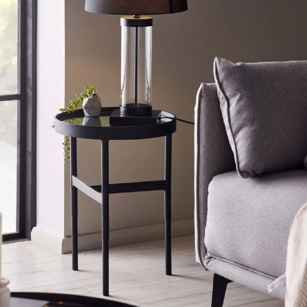 Fallon Lamp Table - Clear, Glass image