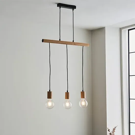 Fallon Sven 3-Light Linear Ceiling Pendant - Natural image