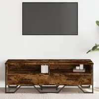 Fallon TV Stand with 2 Drawers - Smoked Oak, Engineered Wood