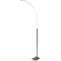 Fame LED Curved Floor Lamp - Satin Steel