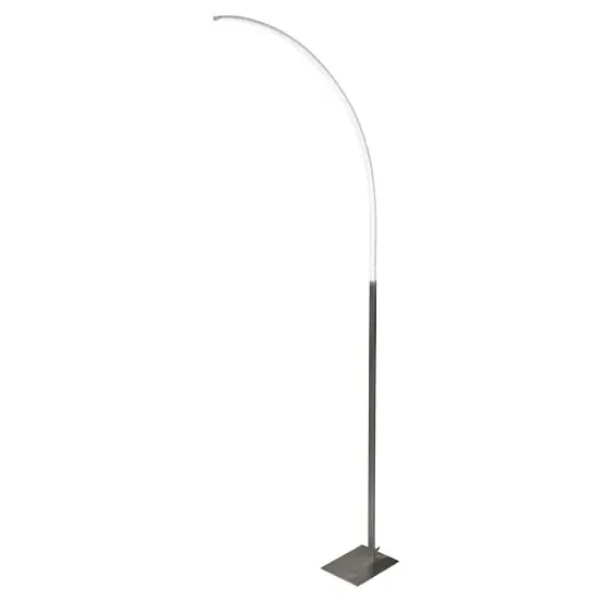 Fame LED Curved Floor Lamp - Satin Steel image