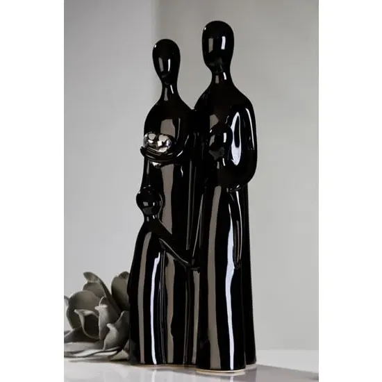 Familia Sculpture - Black, Ceramic