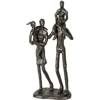 Family Iron Design Sculpture - Burnished Bronze
