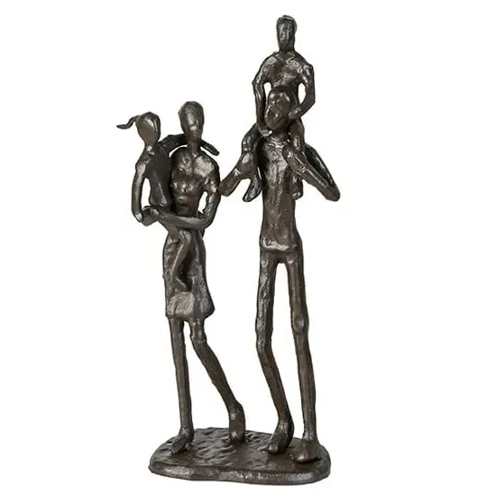Family Iron Design Sculpture - Burnished Bronze