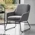 Fanton Fabric Bedroom Chair with Metal Frame - Grey