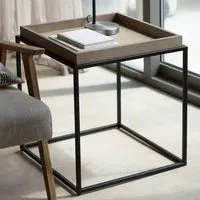 Fardon Square Side Table - Grey, Wood