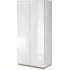 Fargo 2-Door Wardrobe - White, High Gloss