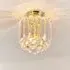 Fargo 2 Light Flush Ceiling Light with Crystal Droplets - Brass