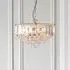 Fargo 3 Light Large Pendant Light with Crystal Droplets - Brass