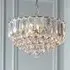 Fargo 3 Light Large Pendant Light with Crystal Droplets - Chrome