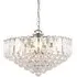 Fargo 6 Light Pendant Light with Crystal Droplets - Chrome