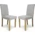 Fargo Dining Chairs in Pair - Light Grey, Oak