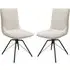 Fargo Fabric Dining Chairs In Pair - Ivory