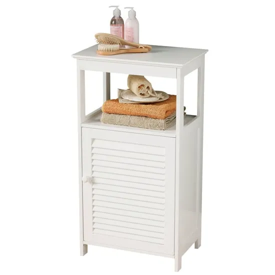 Fargo Floor Standing Bathroom Storage Cabinet - White, MDF