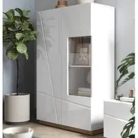 Fargo High Gloss Display Cabinet with 2 Doors - White