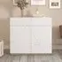 Fargo High Gloss Sideboard with 2 Doors 2 Drawers - White