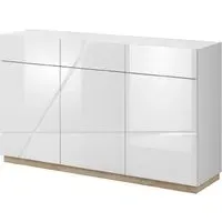 Fargo High Gloss Sideboard with 3 Doors 3 Drawers - White