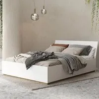 Fargo King Size Bed with Storage - White, High Gloss alternate view