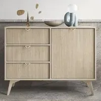 Fargo Sideboard with 1 Door 3 Drawers - Beige