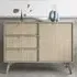 Fargo Sideboard with 1 Door 3 Drawers - Green, Laminated Board