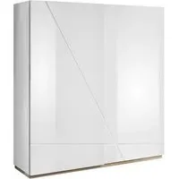 Fargo Sliding Door Wardrobe - White, High Gloss