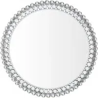 Fargo Small Round Wall Mirror - Silver