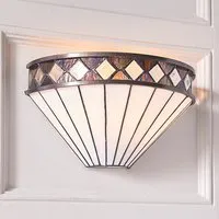 Fargo Tiffany Glass Wall Light - Dark Bronze alternate view