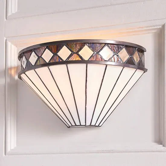 Fargo Tiffany Glass Wall Light - Dark Bronze product