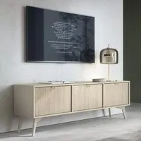 Fargo TV Stand with 3 Flap Doors - Beige