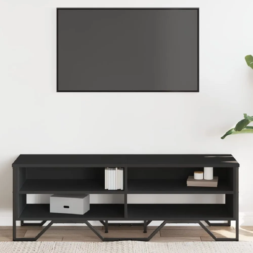 Fargo TV Stand with 4 Shelves - Black