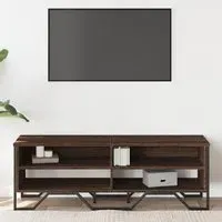 Fargo TV Stand with 4 Shelves - Brown Oak