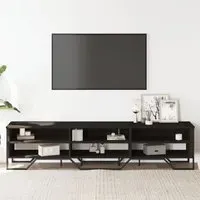 Fargo TV Stand with 6 Shelves - Black