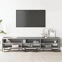 Fargo TV Stand with 6 Shelves - Grey