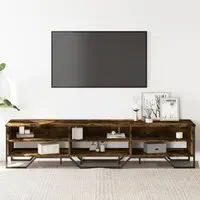 Fargo TV Stand with 6 Shelves - Smoked Oak