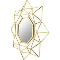 Farota Large Geometric Wall Mirror - Champagne