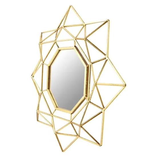 Farota Large Geometric Wall Mirror - Champagne image