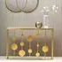 Farota Mirrored Console Table with Metal Base - Gold