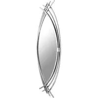 Farota Oval Wall Mirror - Silver