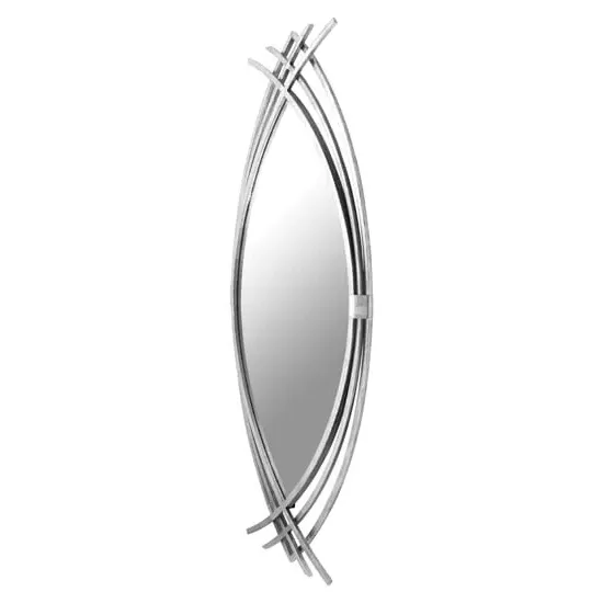 Farota Oval Wall Mirror - Silver image