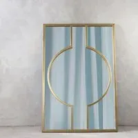 Farota Rectangular Wall Mirror - Champagne Gold, Iron